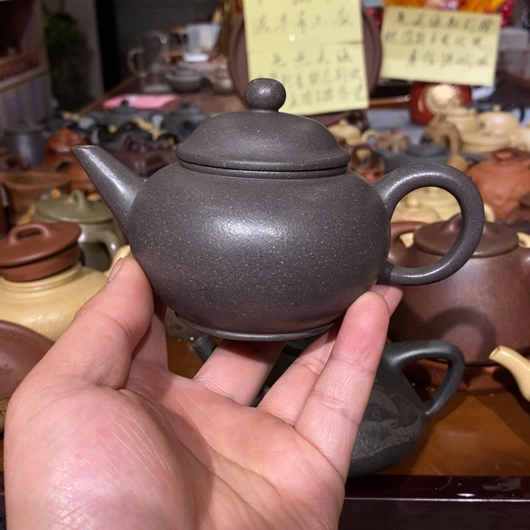 紫砂茶壶原矿天青精工半手水平230cc