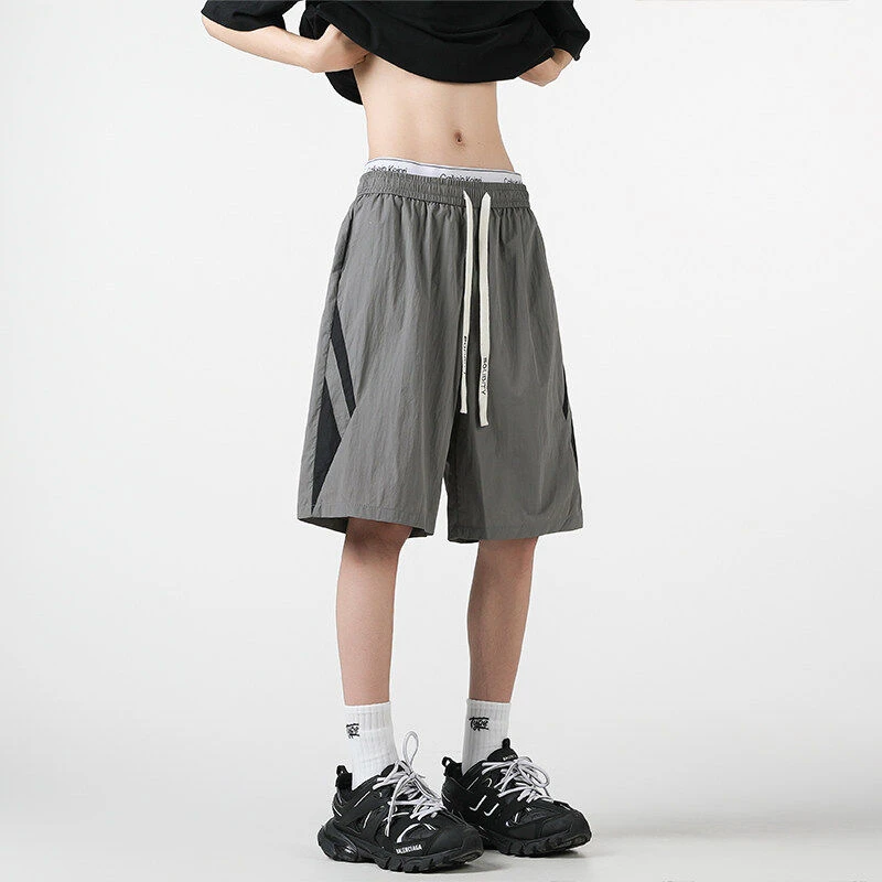 速干薄款休闲短裤男款夏季透气运动跑步沙滩五分裤宽松百搭裤子