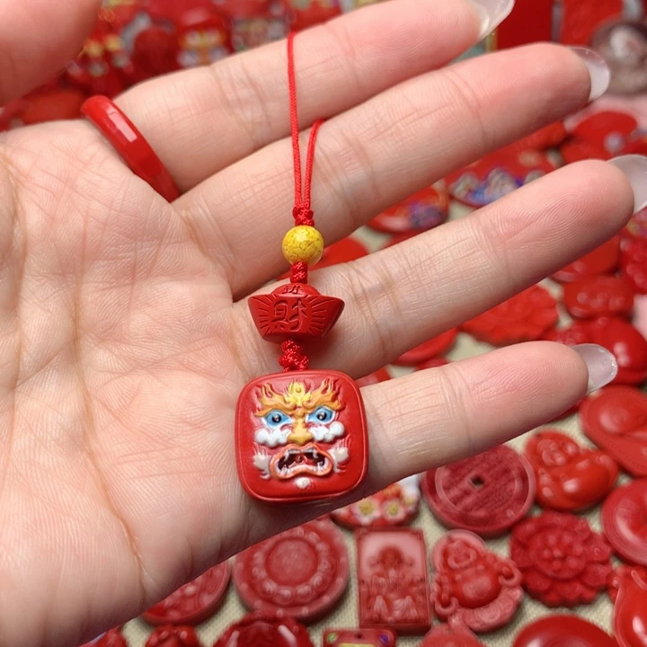 天然辰砂工艺品朱砂手机坠