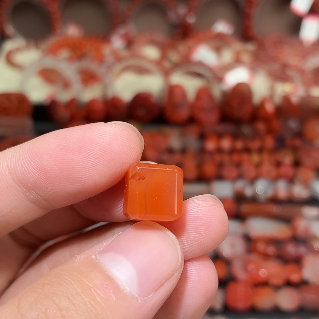 南红玛瑙未镶嵌颈饰方糖11+