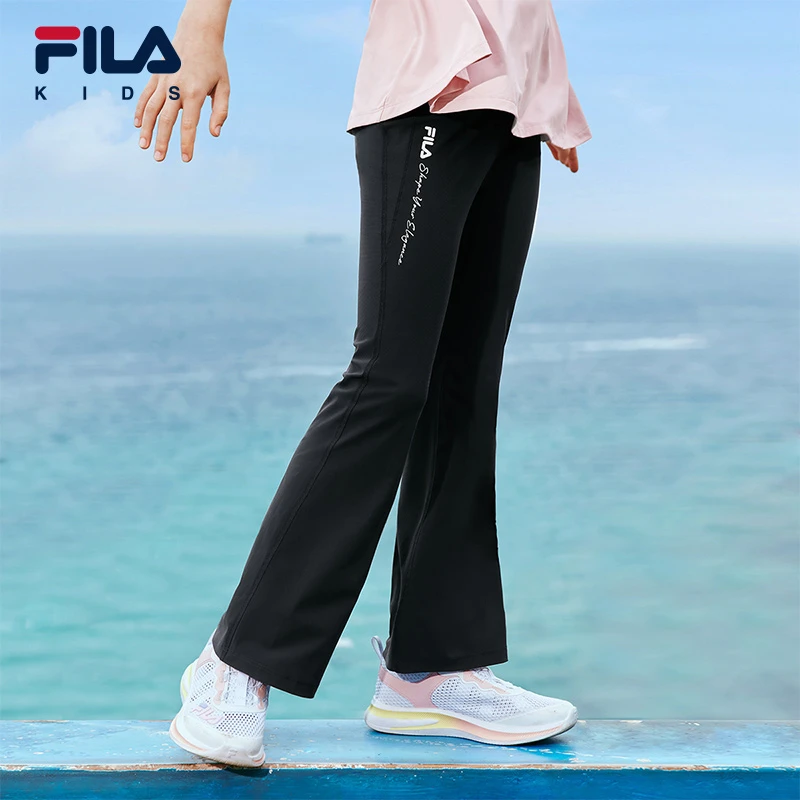 【斐乐儿童】2025年夏季新款宽松休闲透气中大童针织长裤K52G523606