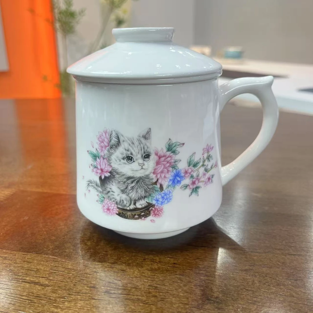 白瓷萌猫-办公杯@1237（cp）