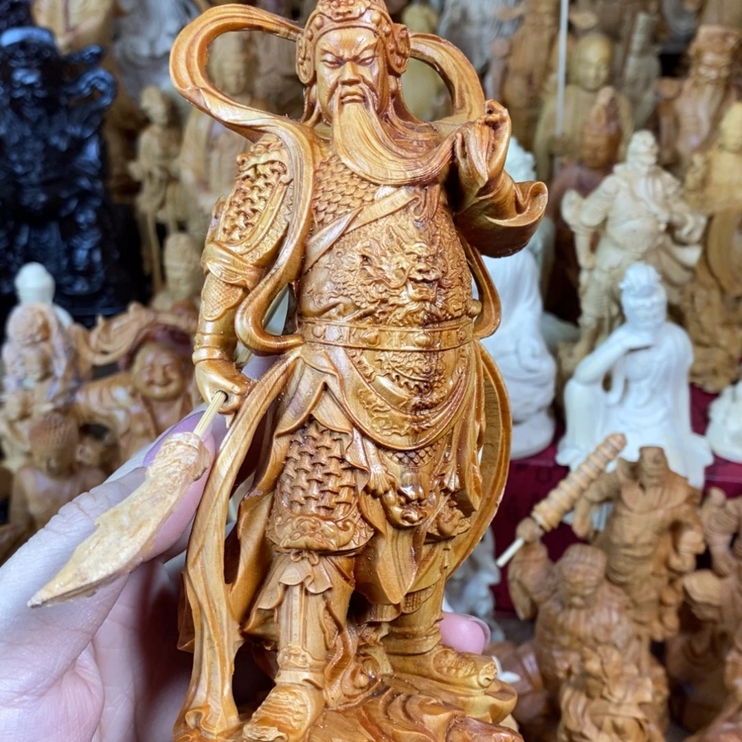 挺***好木微瑕崖柏17高关公