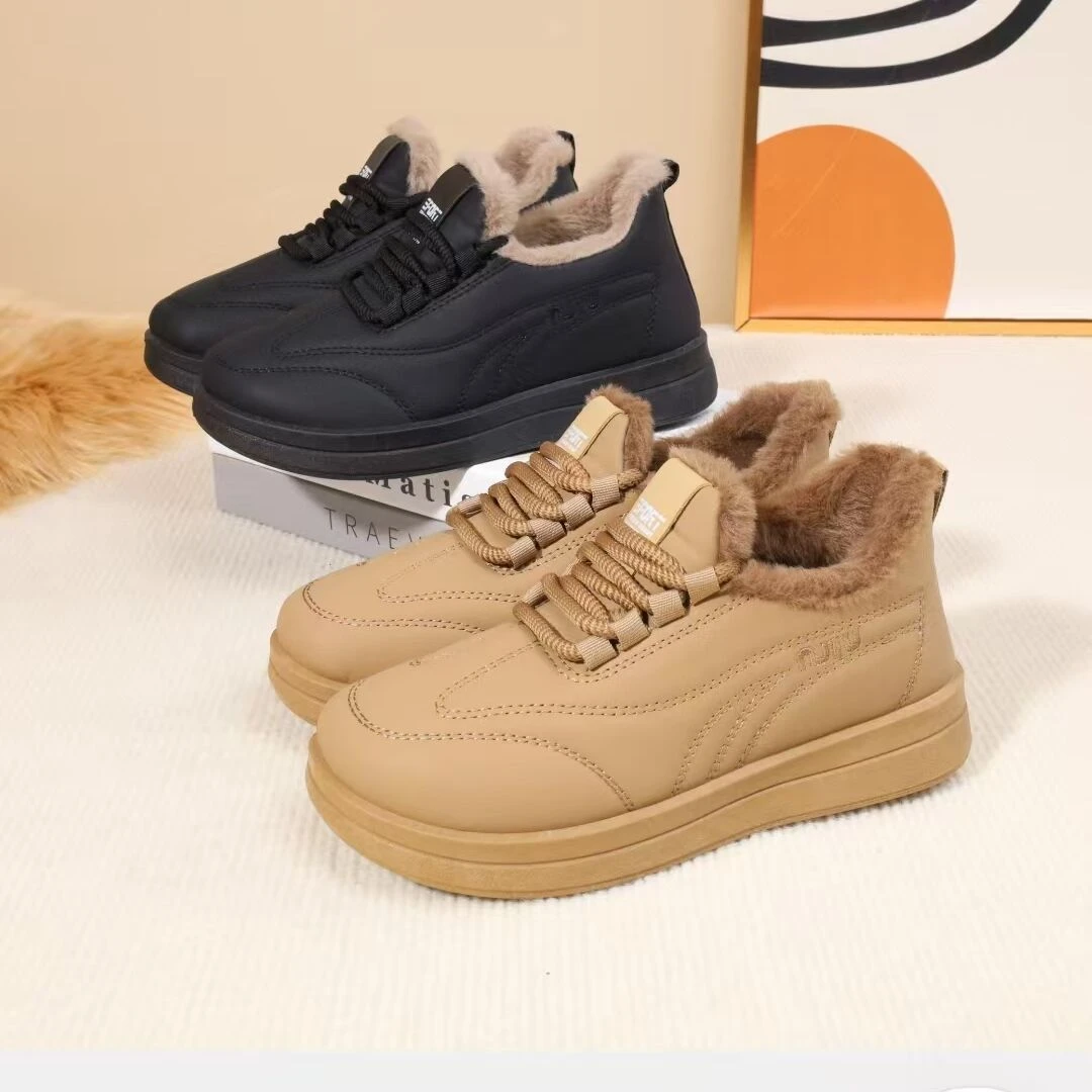 冬季新款雪地靴女棉鞋防水外穿新品2025防滑耐磨加绒保暖棉靴潮流