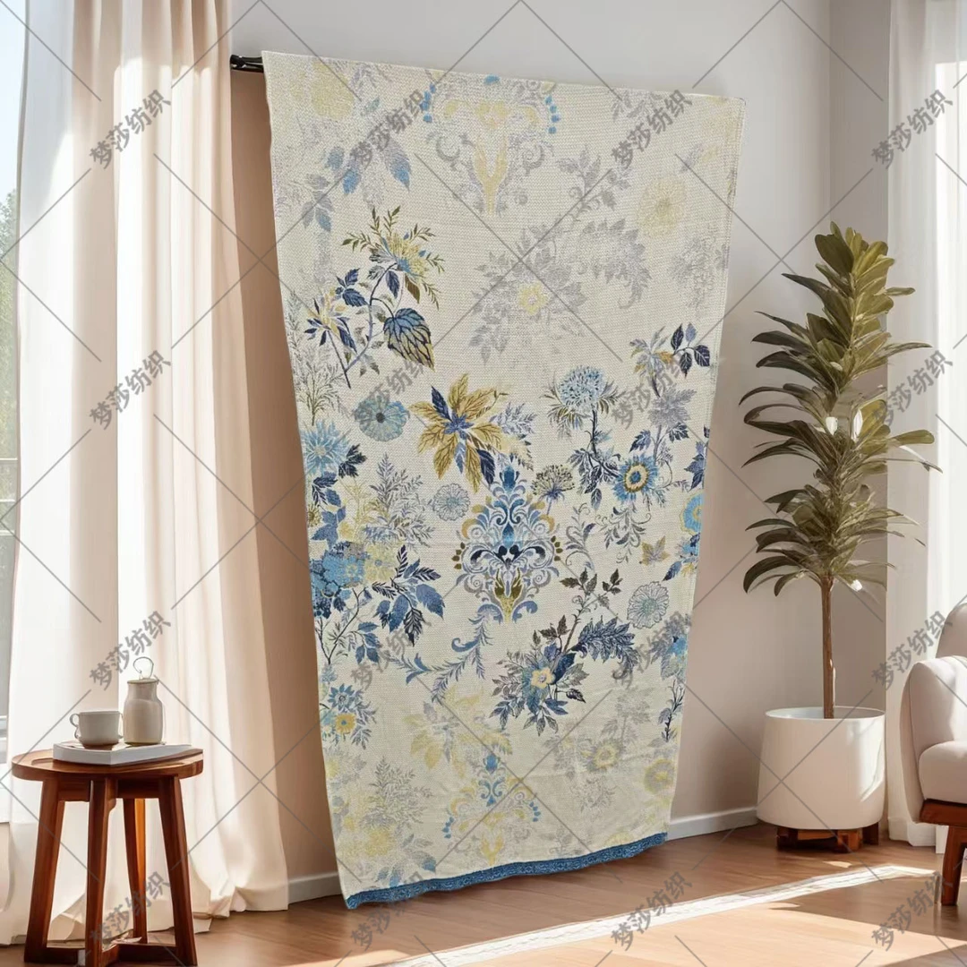 【国宾礼 高订款 】天麻洛神花纱布大浴巾80cm*160cm-万物生长兰