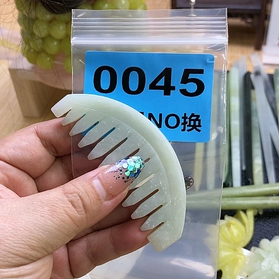 蛇纹石玉发簪未镶嵌晨*