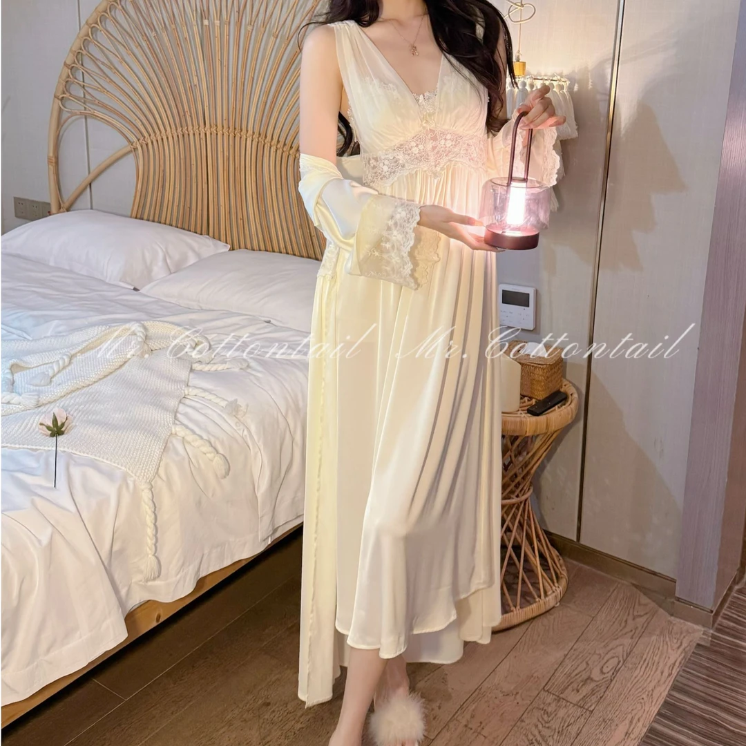 棉尾小姐【女神降临】春秋款性感睡衣2026蕾丝吊带贵气法式加绒时尚