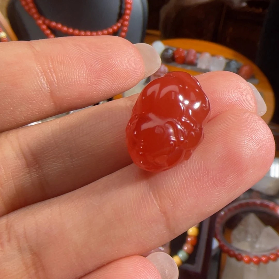 南红玛瑙金蟾17.1x12.2x10.8不退换未镶嵌