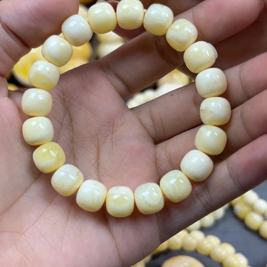 琥珀未镶嵌手串同料老邢手串10mm