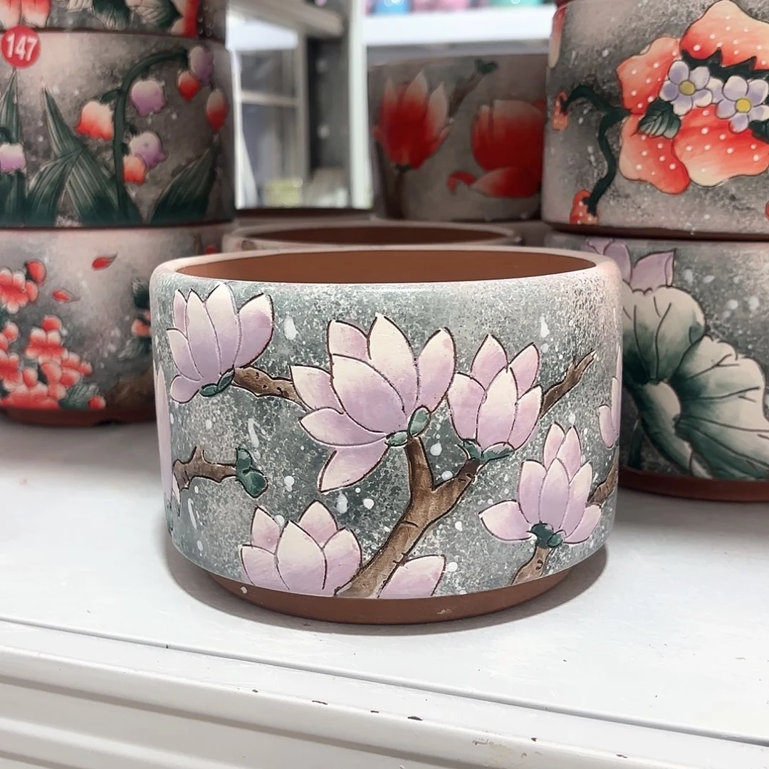 紫砂花盆手工花盆默认微瑕14/10