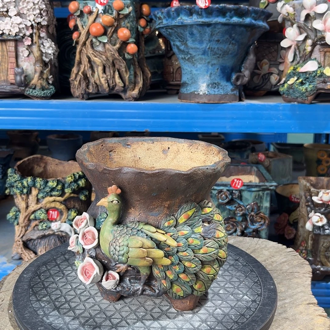 微瑕999 号陶然花器手工花盆