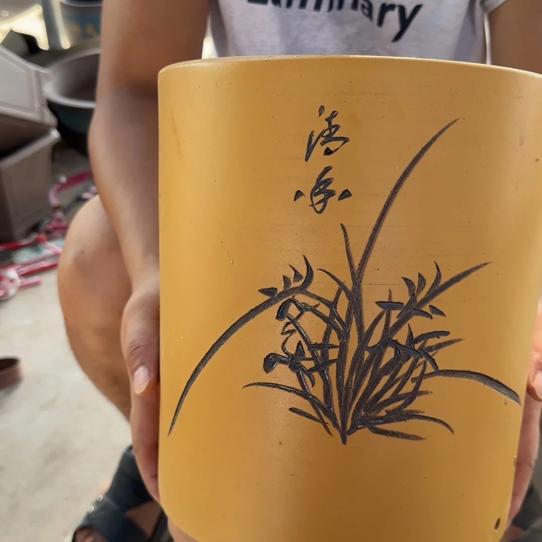 紫砂花盆口径17.22口径
