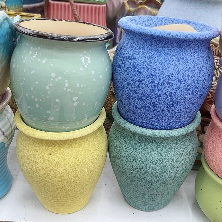 多肉绿植陶瓷花盆9.9包邮，有孔