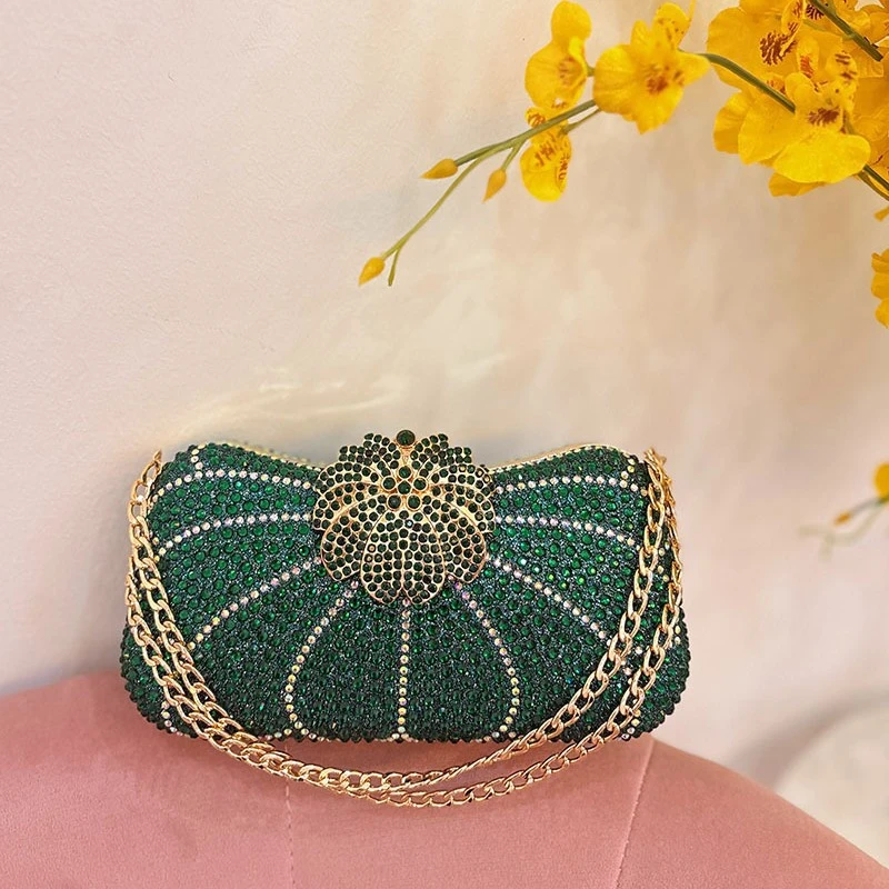 欧美网红精致闪亮气质满钻宴会礼服百搭奢华高级感手提单肩包