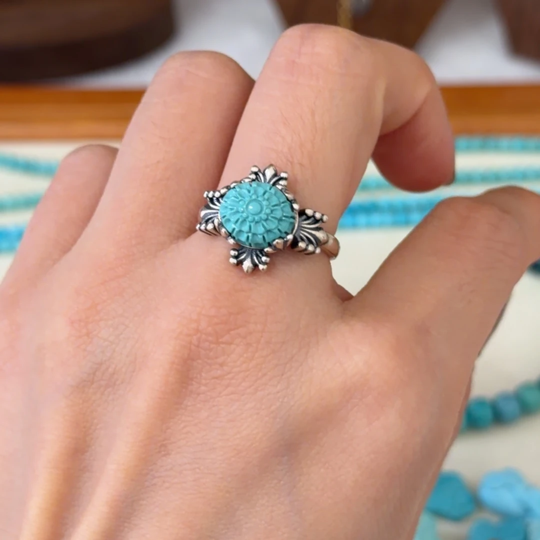 绿松石银S925镶嵌