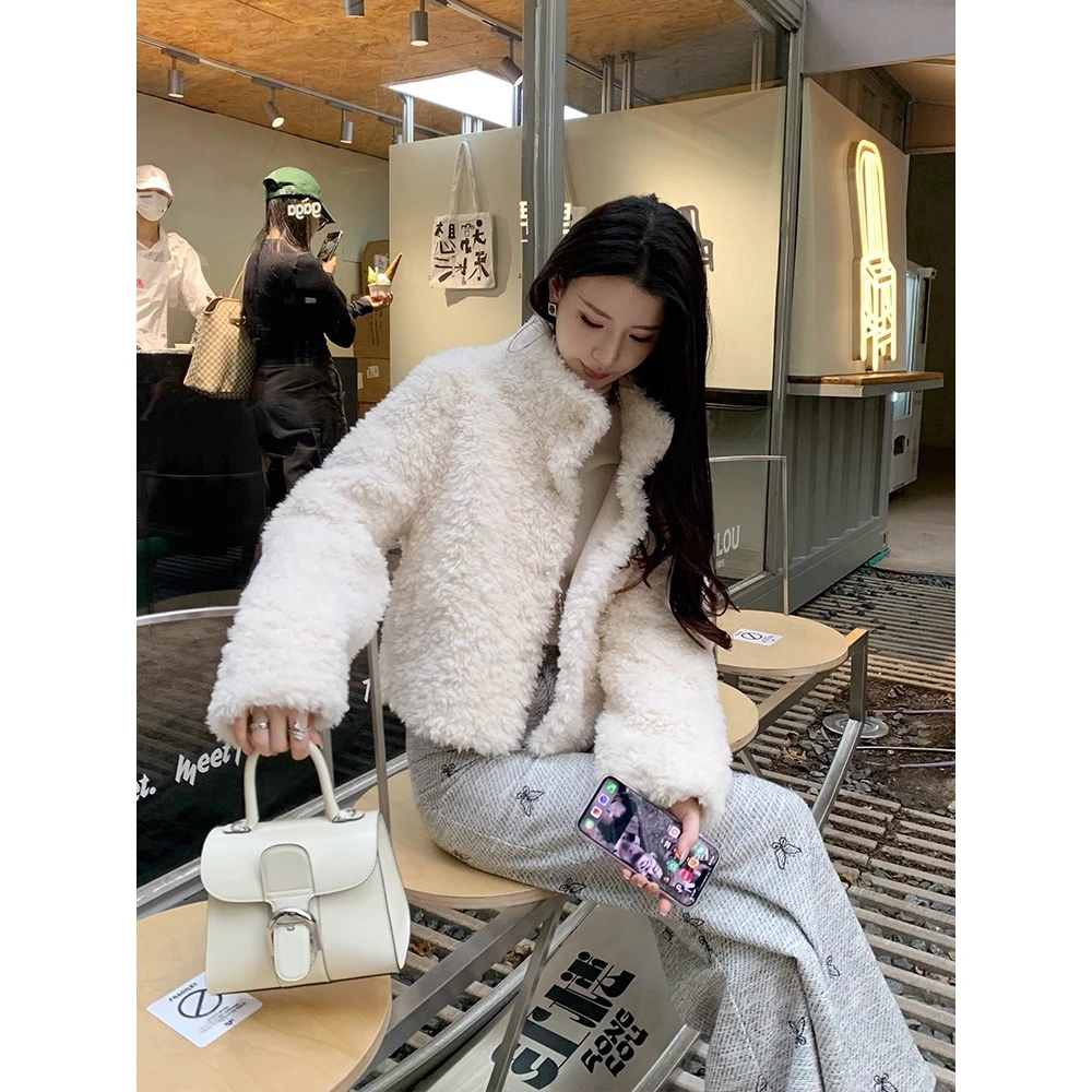 0293 SJLL高级感轻奢毛毛外套女冬季名媛宽松韩版大仓库