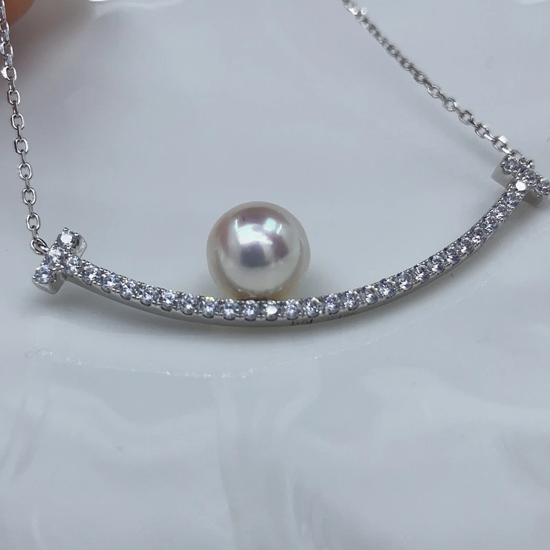 海水珍珠颈饰银S925镶嵌