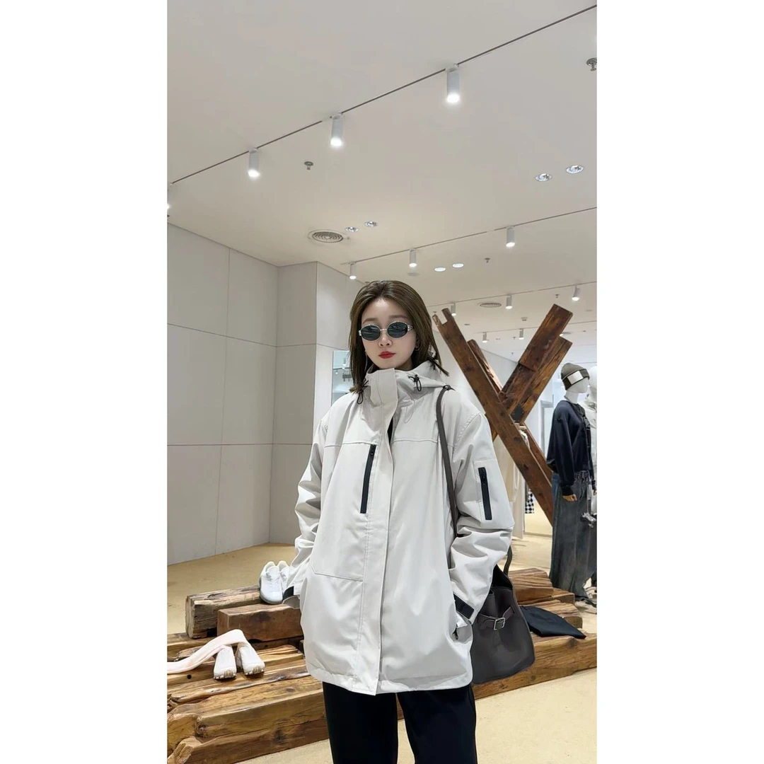 072 & RICE【阿尔卑斯】秋冬连帽白鸭绒外套（两件套） QX122 618FF