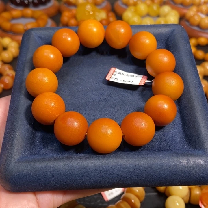 蜜蜡手链未镶嵌游*-蜜蜡