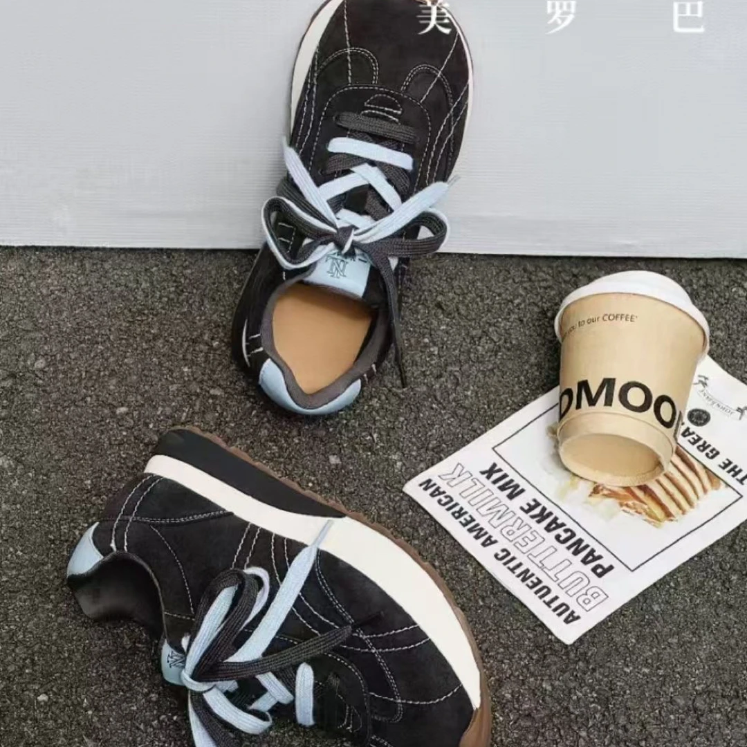 美罗巴厚底时尚休闲鞋增高耐磨女鞋5DNL1390-1