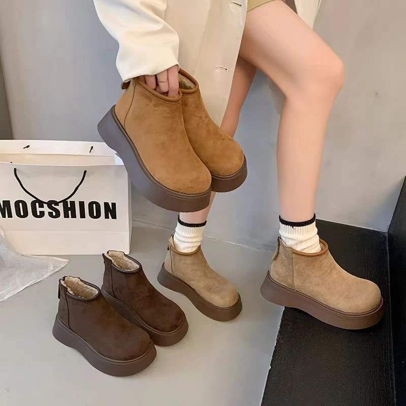 【薄绒厚绒合集】厚底增高马丁靴2024年秋冬新款短靴时尚女鞋 H4
