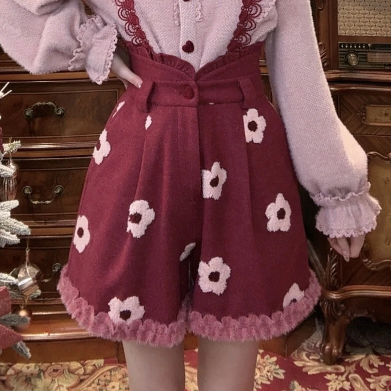 现货【一生罗曼】法式气质高级感绝美百搭短裤K522