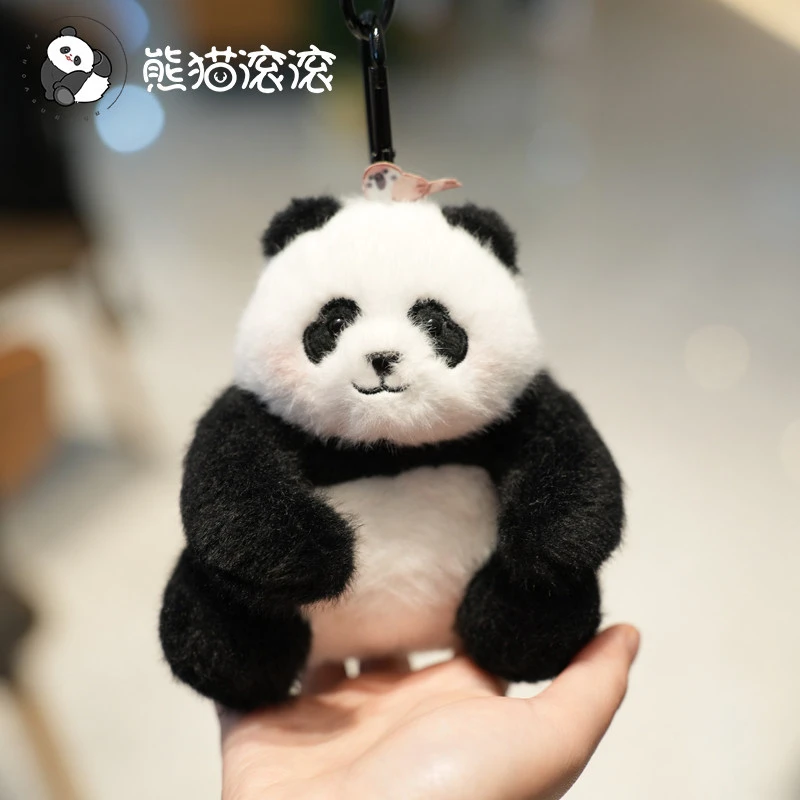 【腮红萌兰小鸟款挂件】熊猫萌兰挂件仿真款毛绒玩具挂件玩偶礼物