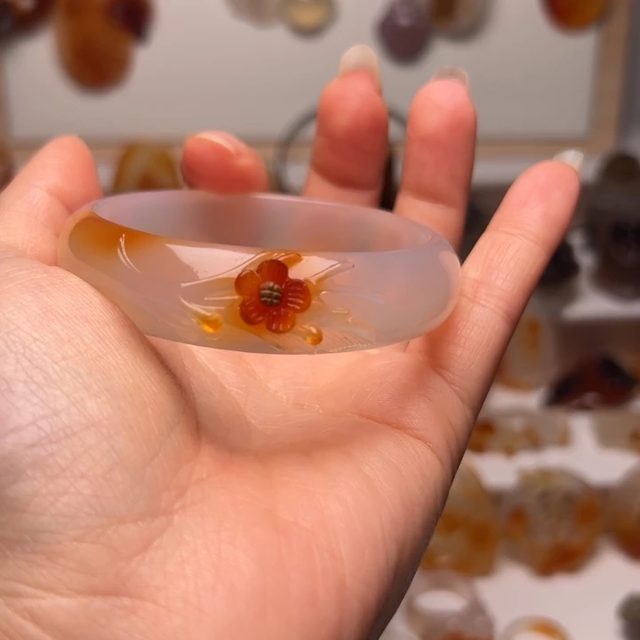 天****玛瑙/玉髓合金吊坠