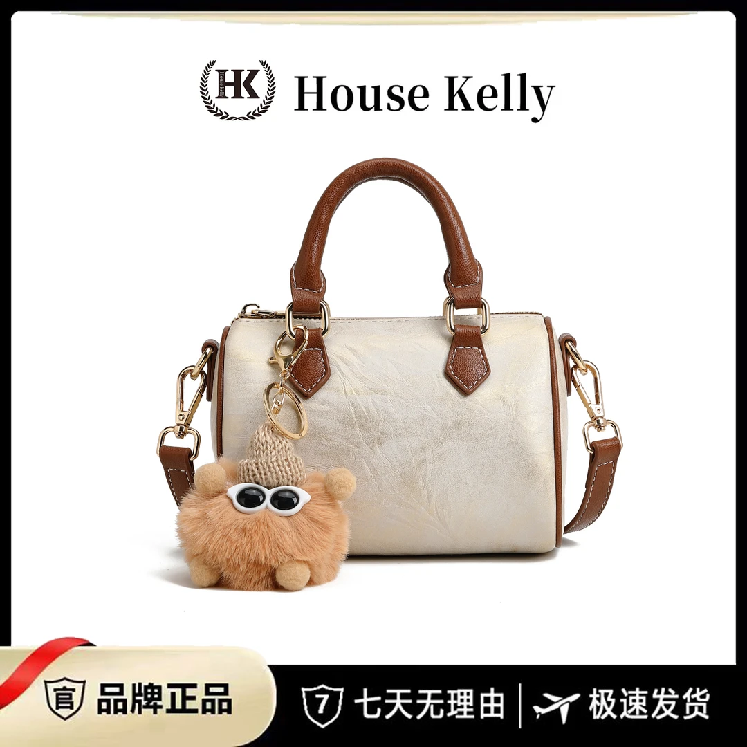 House Kelly 新款枕头包时尚百搭手提单肩包H003金色