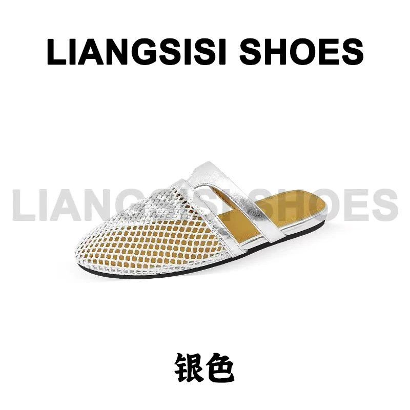 梁思思SHOES新款渔网慵懒风一脚蹬-Y-7587
