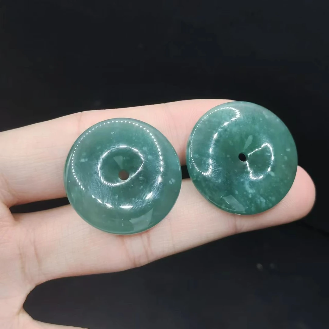 【老三珠宝】翡翠平安扣吊坠赠绳子S17【多样性发其一】约28-6mm