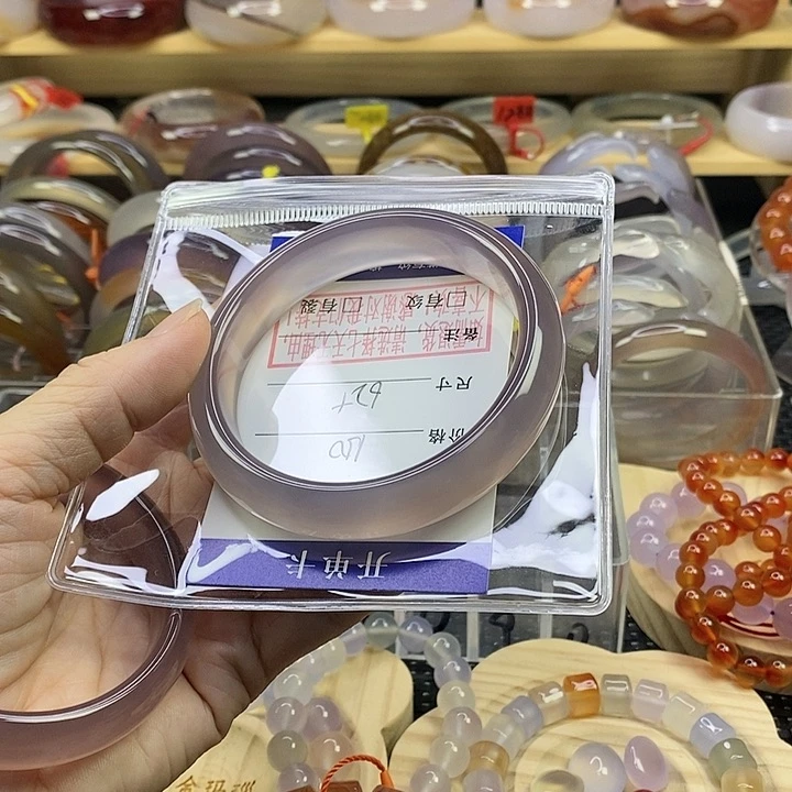 玛瑙/玉髓手镯合金冷**