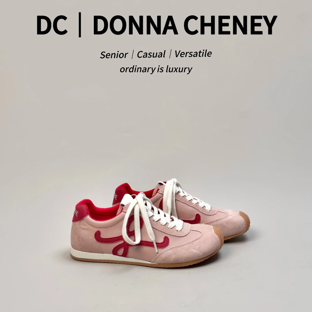 【李白白专属】小罗德训鞋2025春欧若风小众时髦平底复古阿甘休闲鞋