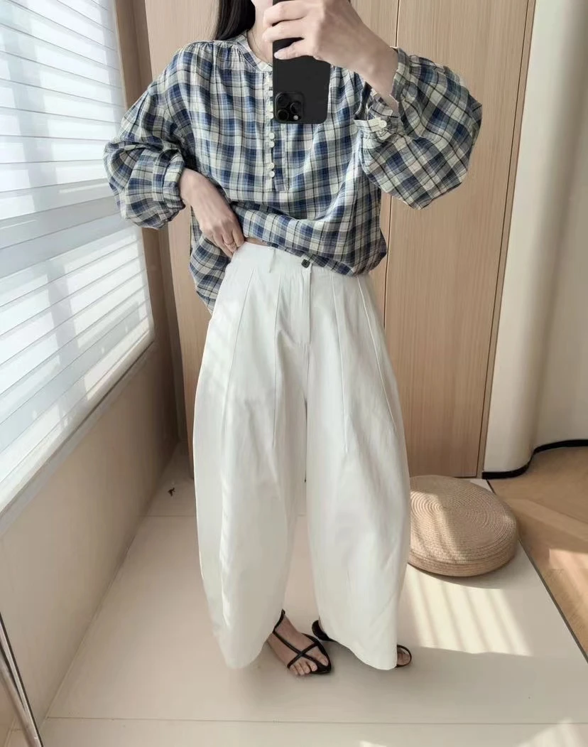 早春立体压线挺括休闲裤