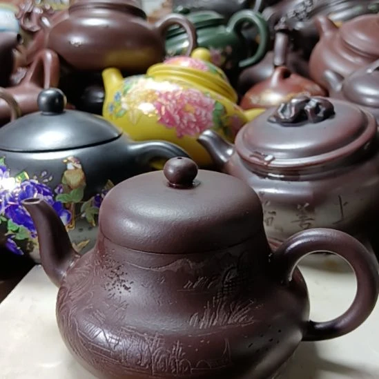 茶壶紫砂宜兴原矿紫罗兰柴烧手工260cc紫砂壶