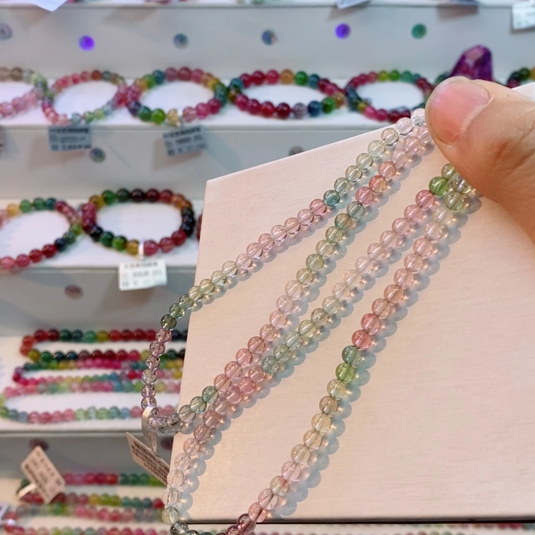 碧玺未镶嵌手串多样性发一条