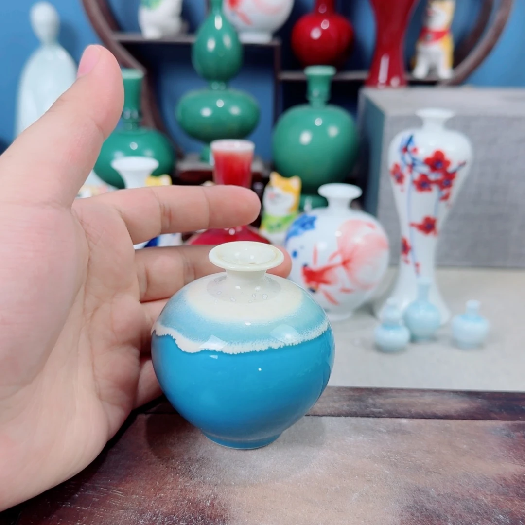 陶瓷手工小花器摆件