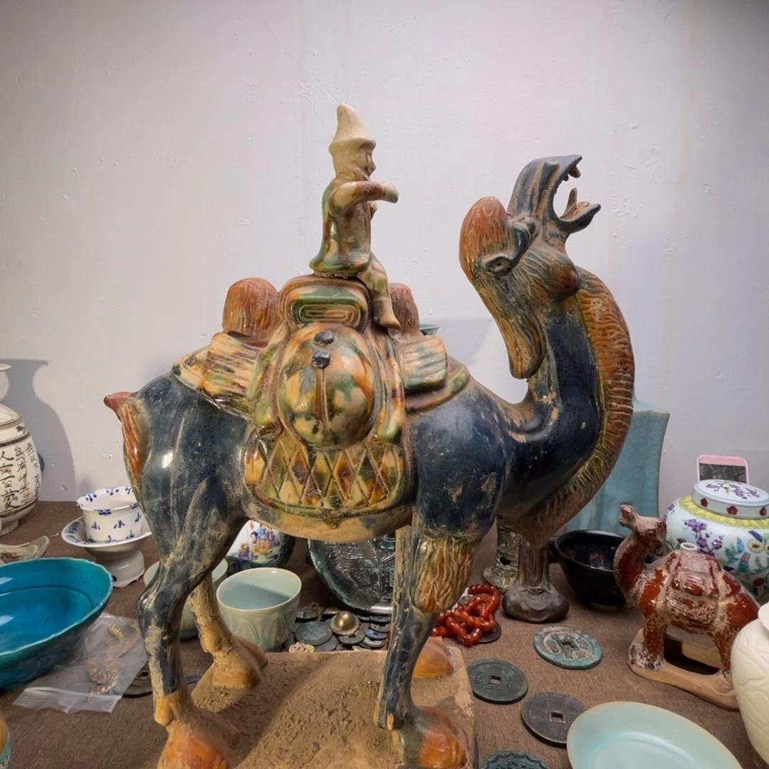 瓶结*三彩一件全品瓷瓷瓷