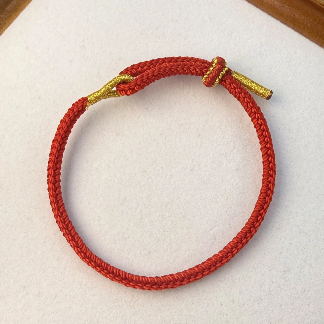 非金属锦纶手链 手工编织手绳八股自编配件DIY情侣可调节红绳