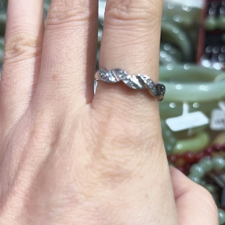 和田玉银S925镶嵌戒指