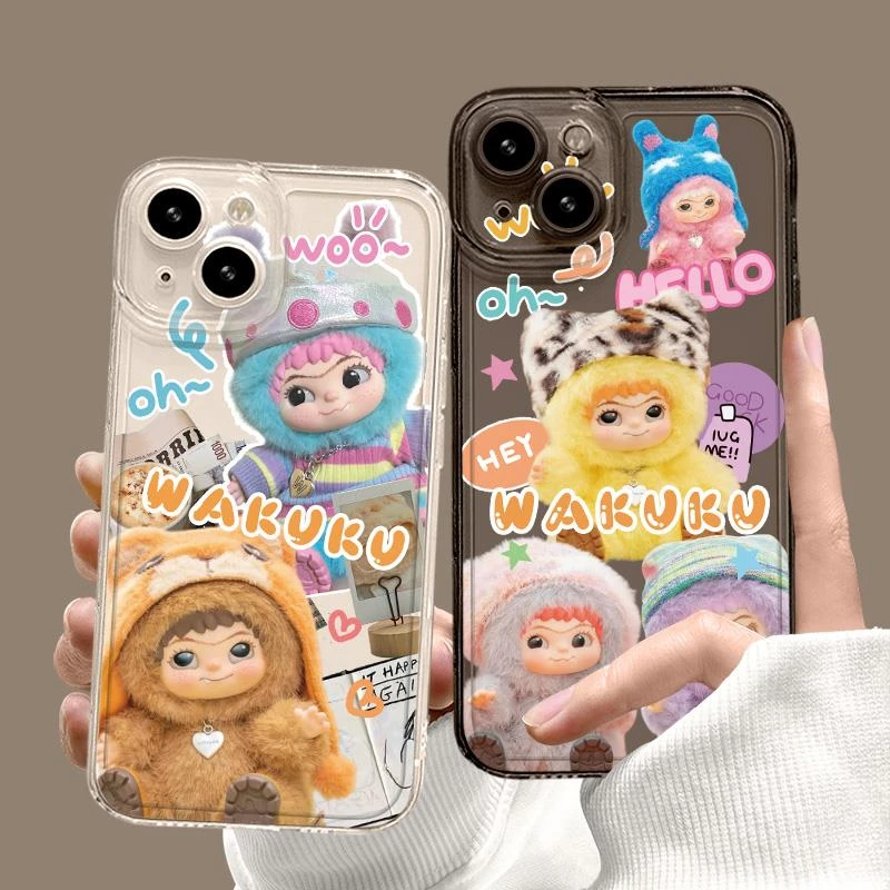 wakuku手机壳适用苹果16爆款iPhone14promax哇库库15plus毛毛潮趣