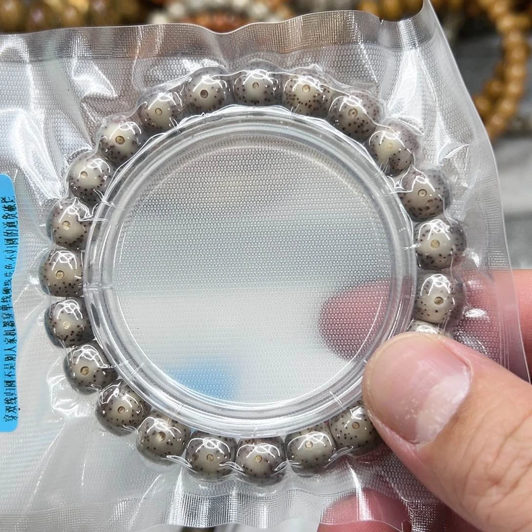 星月菩提手串10高端黑灰星月菩提单圈1.0