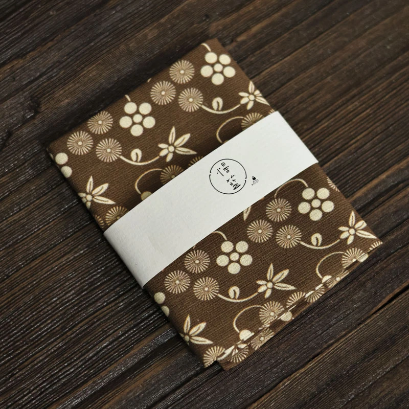 【悦生活】梅花雏菊(咖)茶巾（慢蓝S0055）