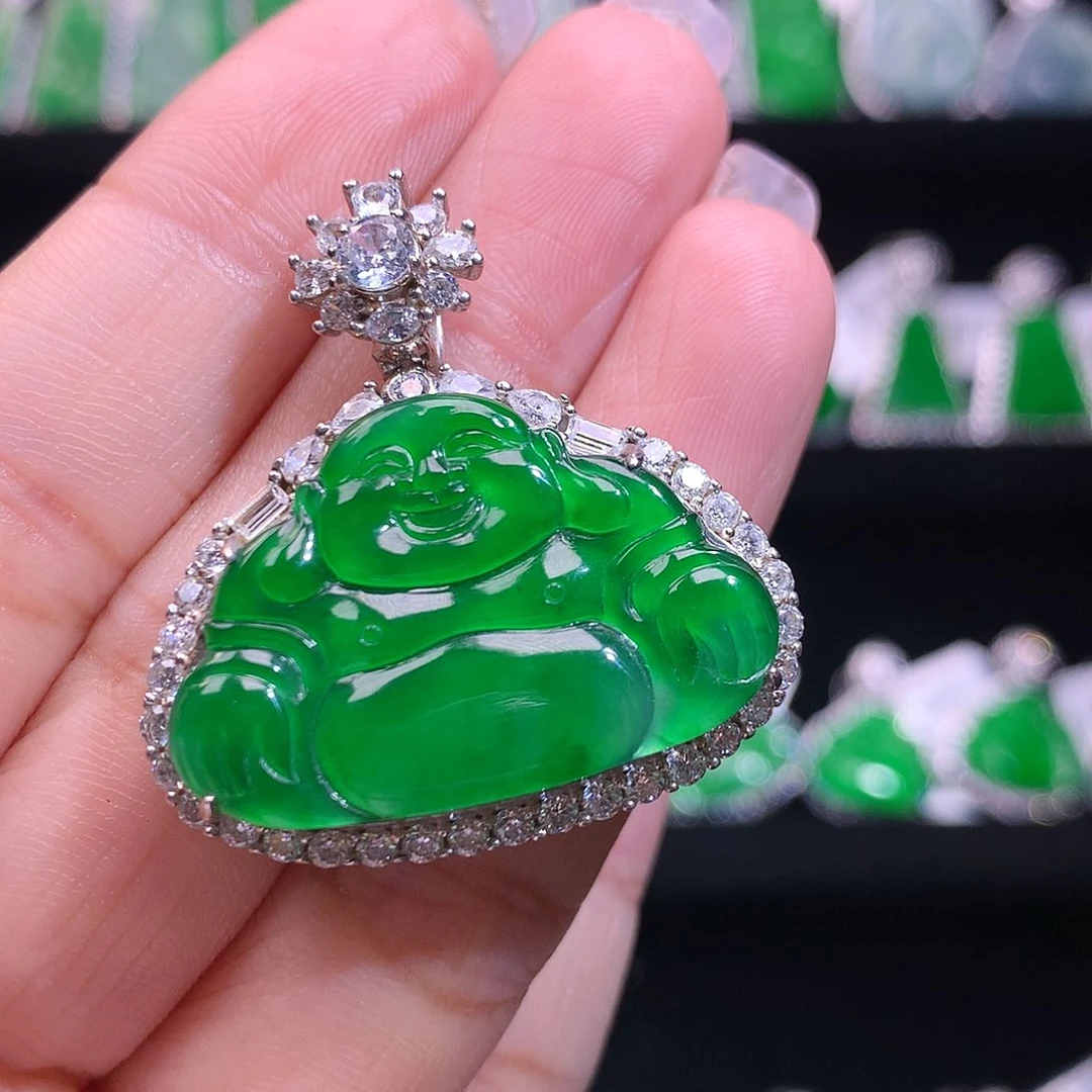 【闪购商品】颈饰银S925镶嵌翡翠