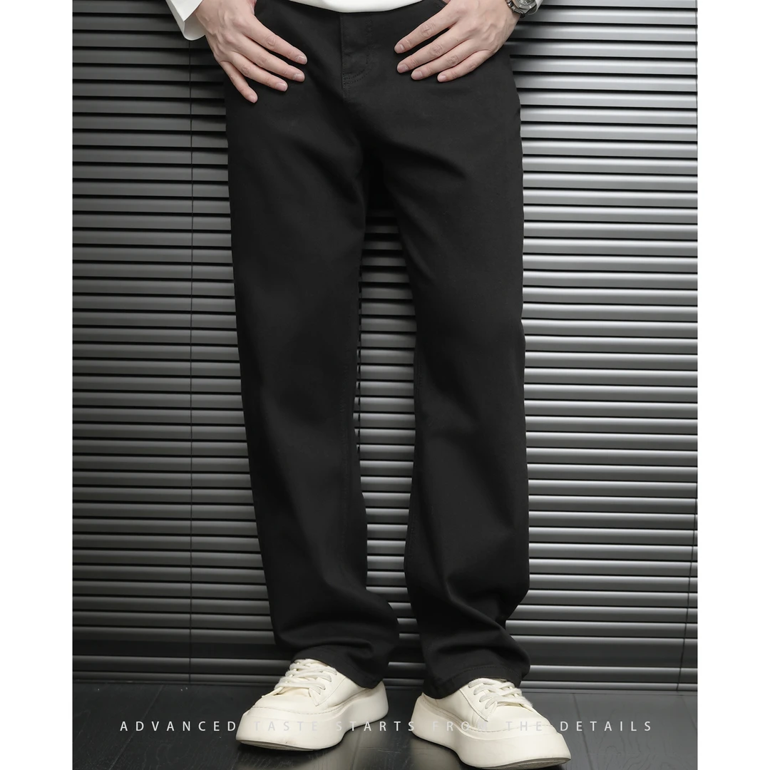 【大头叔叔】春季重磅水洗莱赛尔黑牛休闲直筒牛仔裤 DDK1239