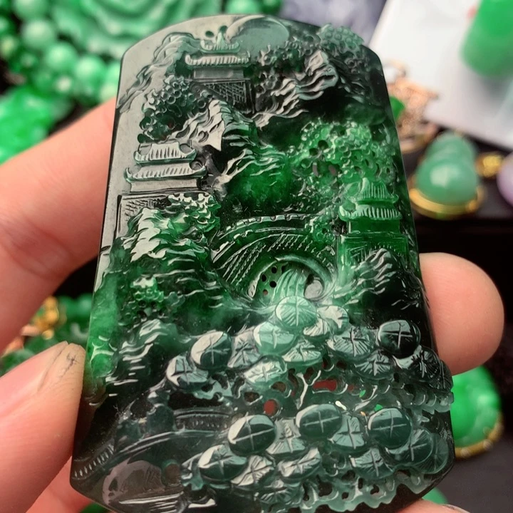 翡翠未镶嵌吊坠(不含链)