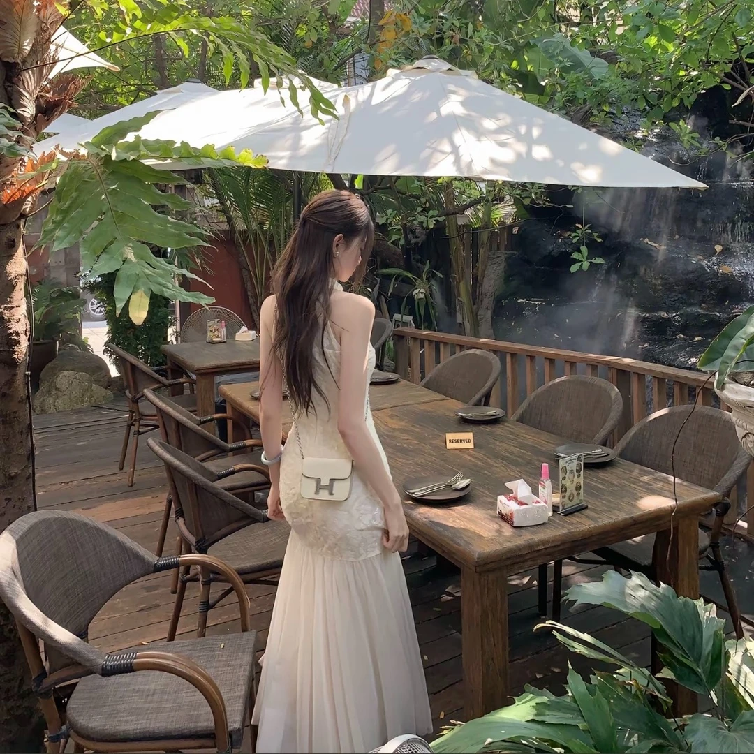 新中式国风改良旗袍裙清冷感穿搭连衣裙女装春夏季外搭披肩套装