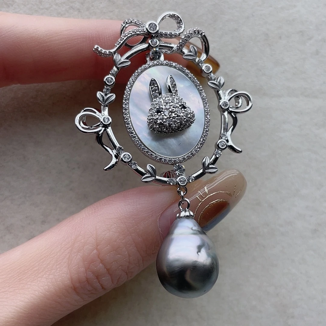 胸针15未镶嵌海水珍珠