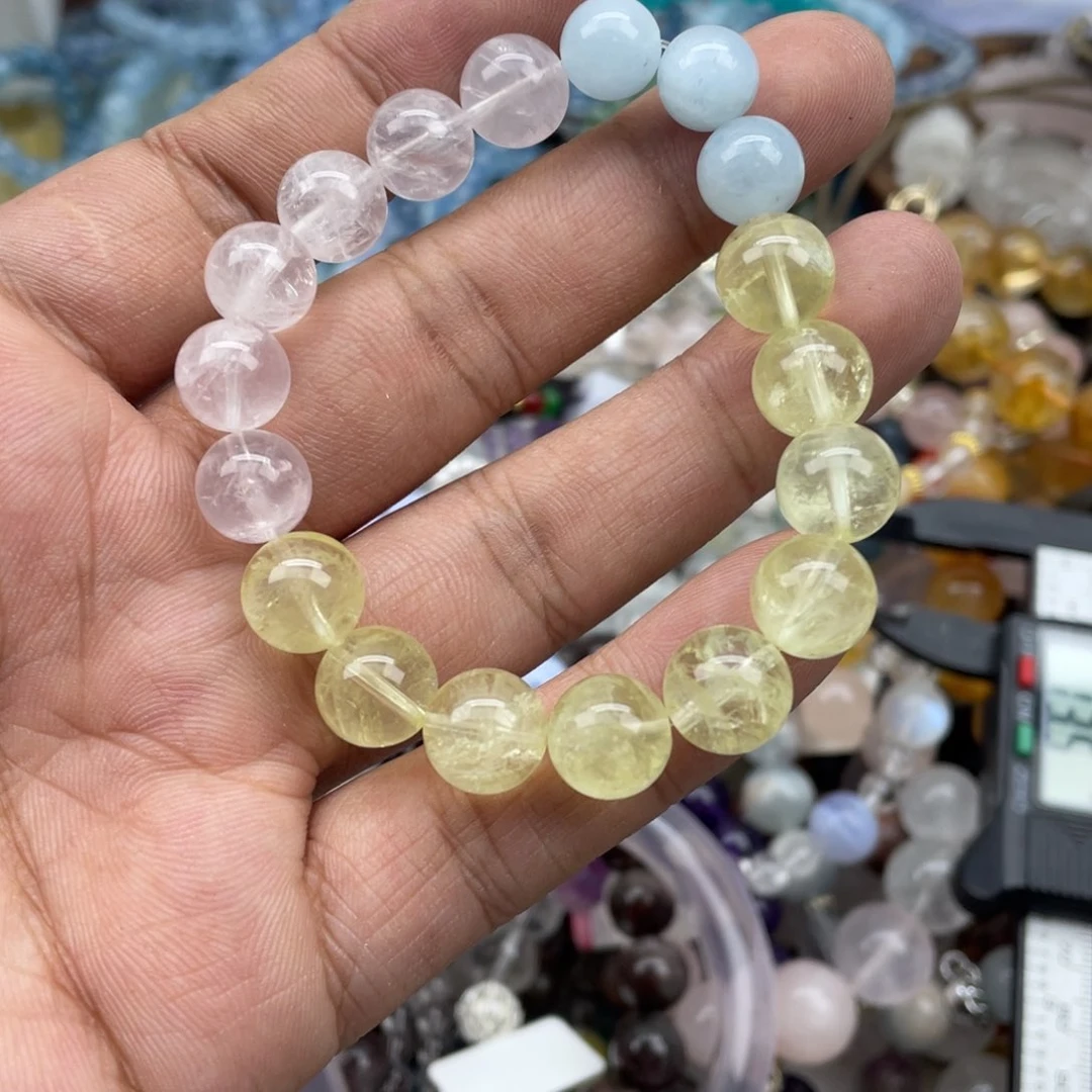 银S925镶嵌手链烟晶