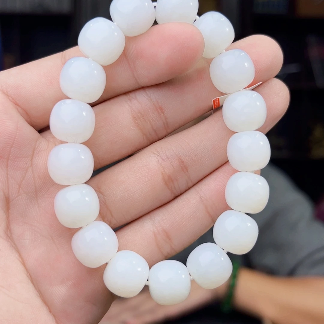 和田玉未镶嵌手串天然和田玉新疆且末米达卡13老型